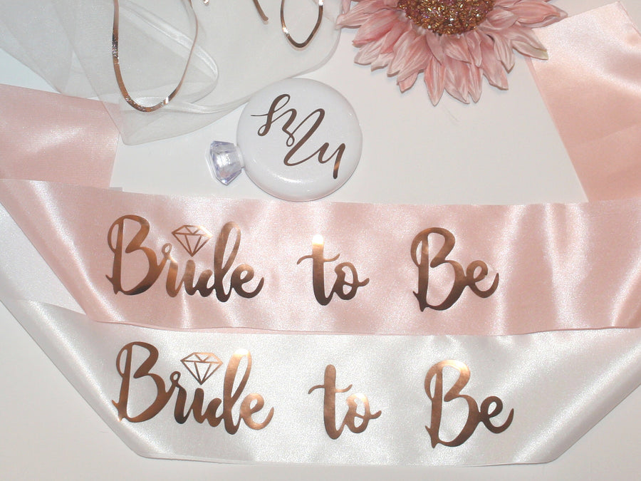 Bride to Be Sash and veil for bridal shower bachelorette party