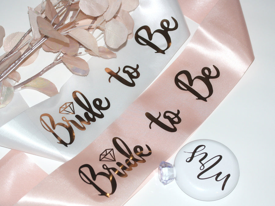 Bride to Be Sash and veil for bridal shower bachelorette party