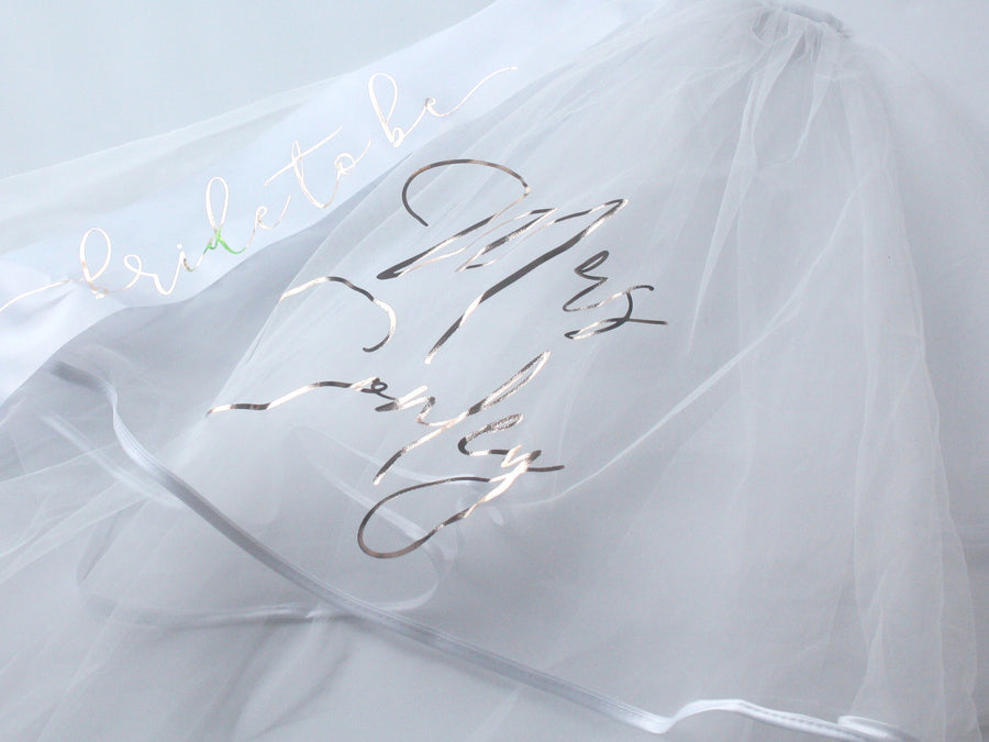 Personalized Veil and sash for Future Mrs