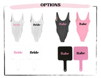 Thumbnail for Bride + Babe One Piece Swimsuits With Matching Mirror