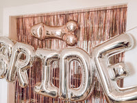 Thumbnail for BRIDE Jumbo Rose Gold Foil Letter Balloon Banner Party Decorations