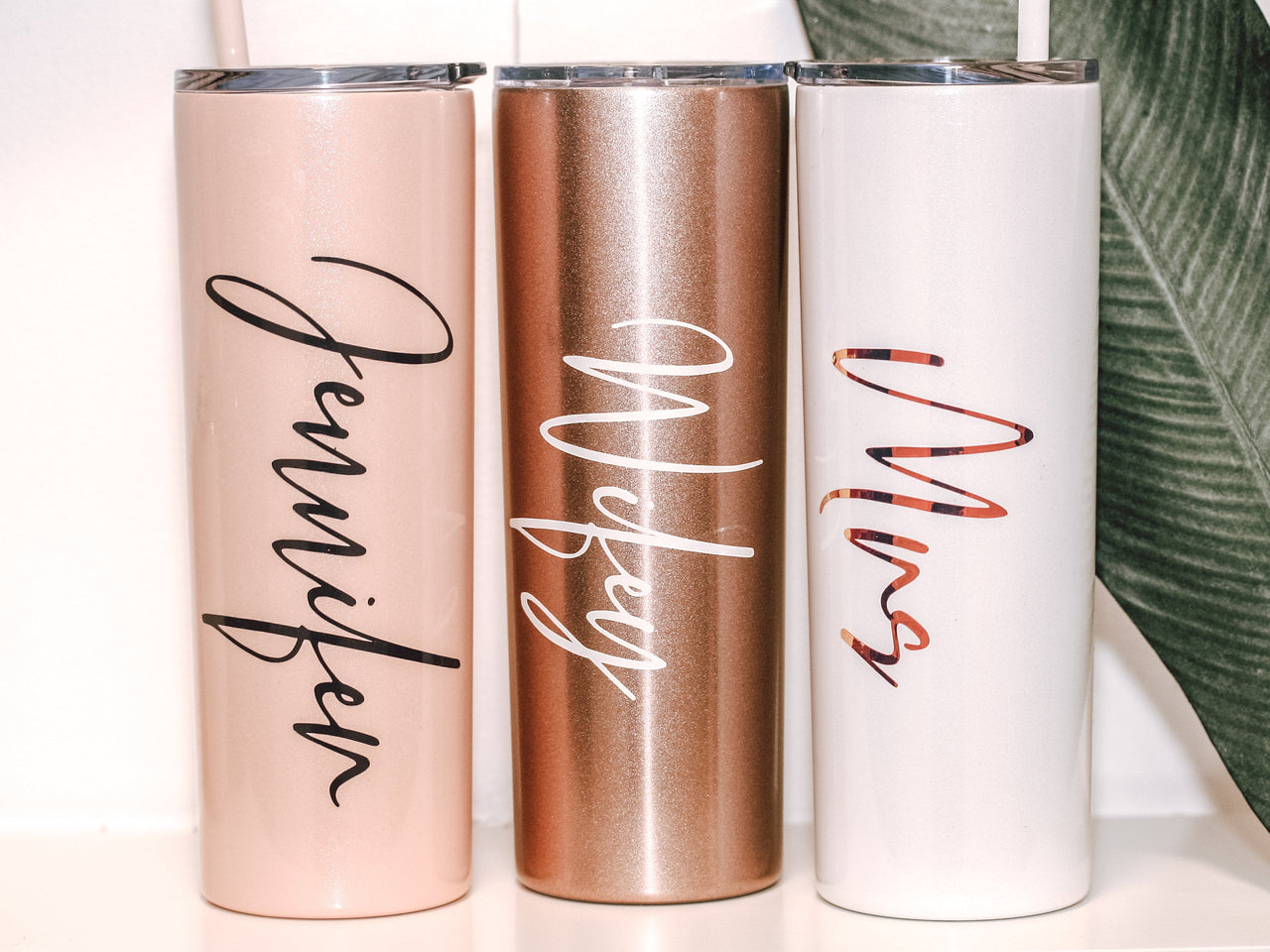 Personalized Tumblers with Lid and Straw