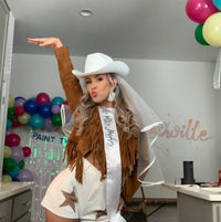 Thumbnail for White Cowgirl Hat w/ Veil