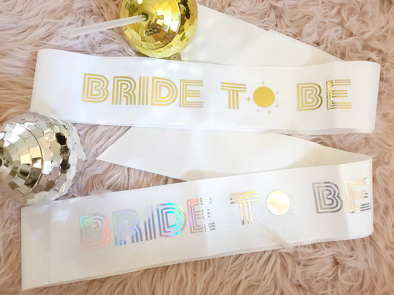 Bride To Be Disco Theme Sash For Last Disco Bachelorette, Disco Bride Disco cowgirl Nashville Vegas holographic glitter gold Mama Mia Retro