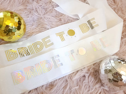 Bride To Be Disco Theme Sash For Last Disco Bachelorette