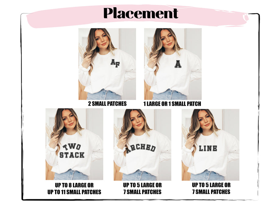 Varsity Letter Patch Crewneck Sweatshirt