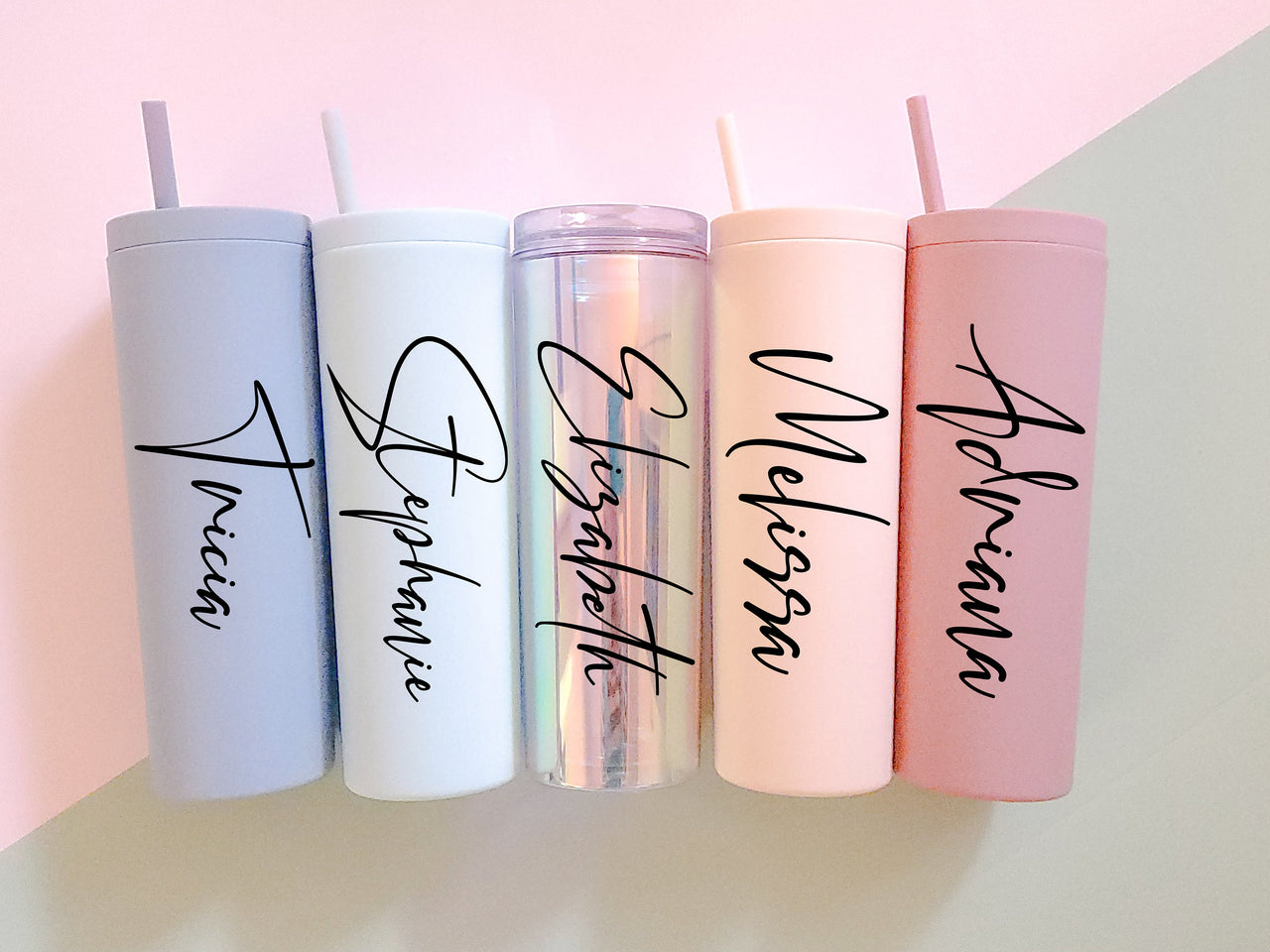 Personalized Tumbler with Lid and Straw