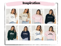 Thumbnail for Custom Sweatshirt, Personalized Sweatshirt, Custom crewneck, Custom Printing, Custom Sweatshirt for Women, Gift for Bride to be, Mrs Wifey
