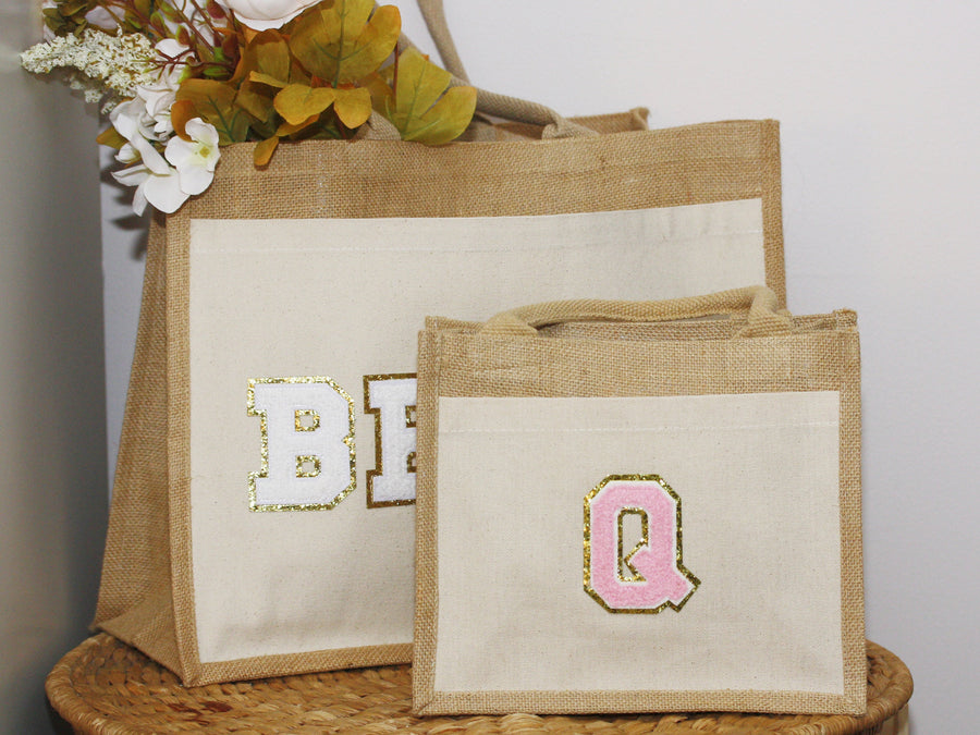 CUSTOM Varsity Letter Chenille Patch bag