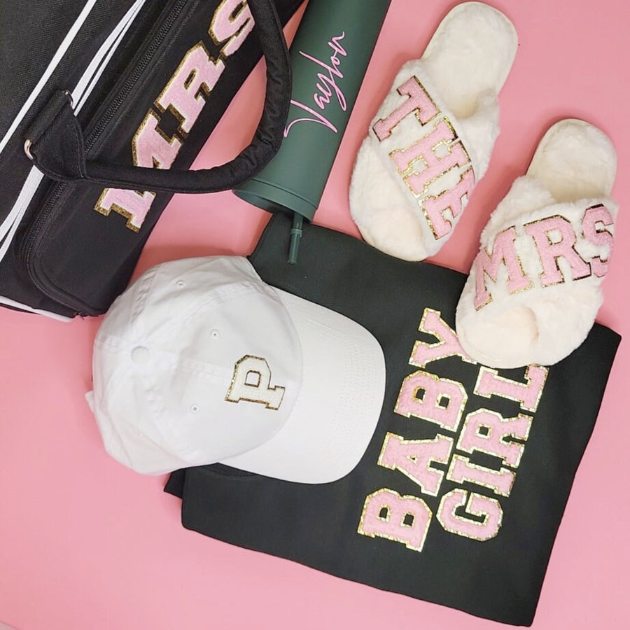 Varsity Letter Patch Crewneck Sweatshirt