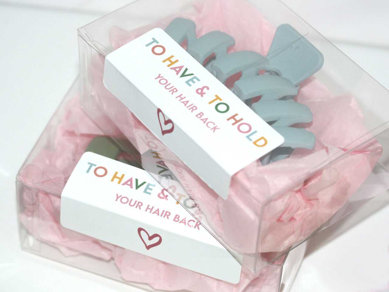 To have and to hold your hair back gift box with hair claw clip Bridesmaid Proposal