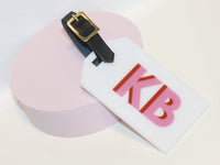 Thumbnail for Personalized Luggage Tag, Acrylic Place Card, Shadow Monogram Gift Tag, Bridesmaid Gift, Bachelorette Party Favors, Girls Trip, Travel Gift