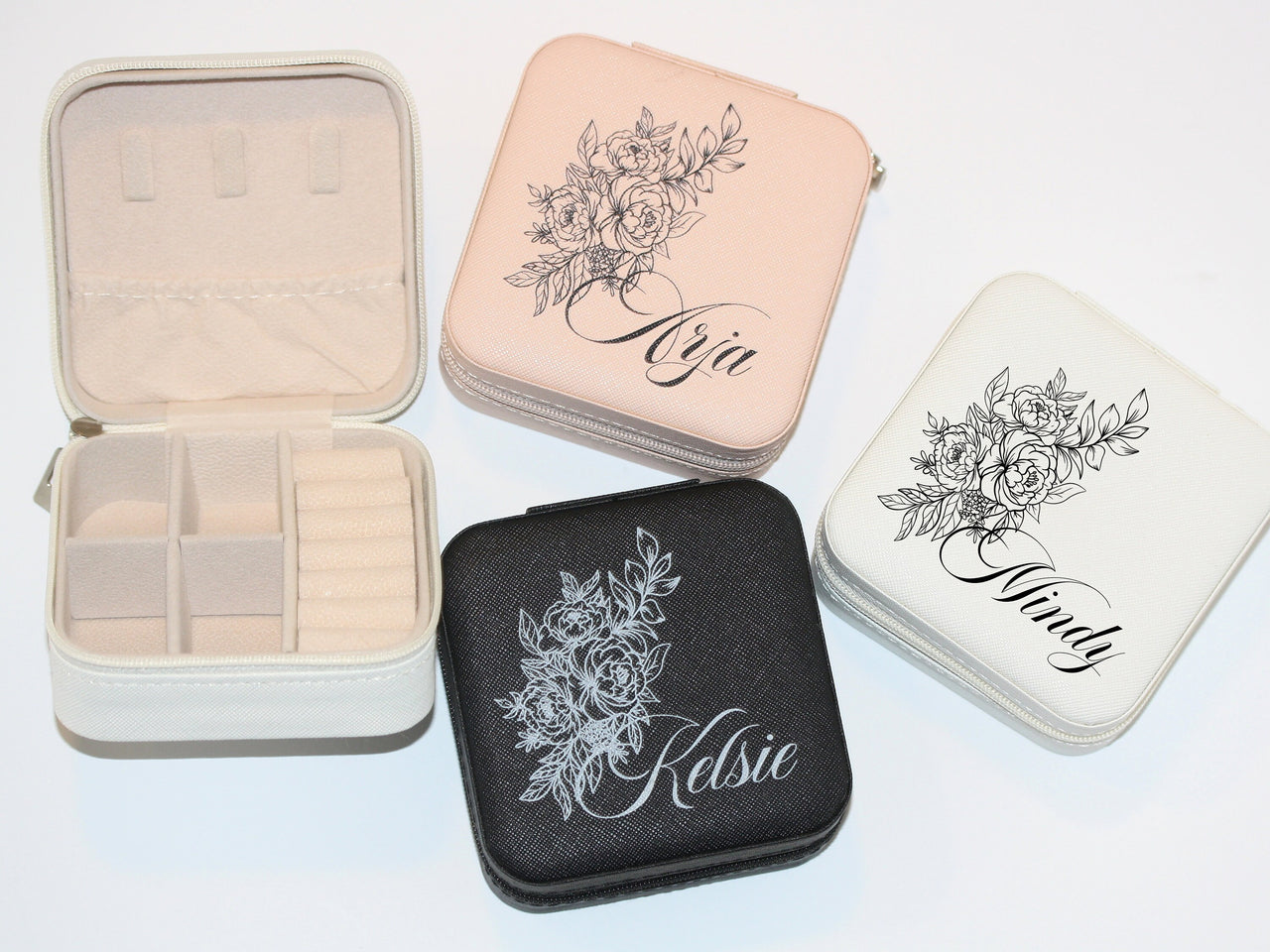 Personalized Travel Jewelry Case