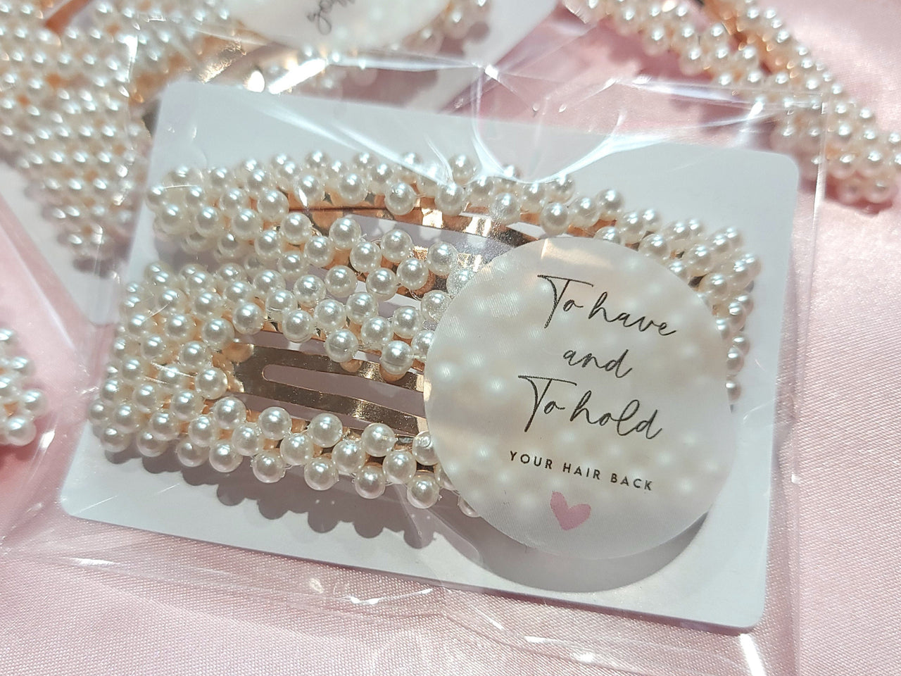 To have and to hold your hair back Pearl Hair Clip Bridesmaid Proposal