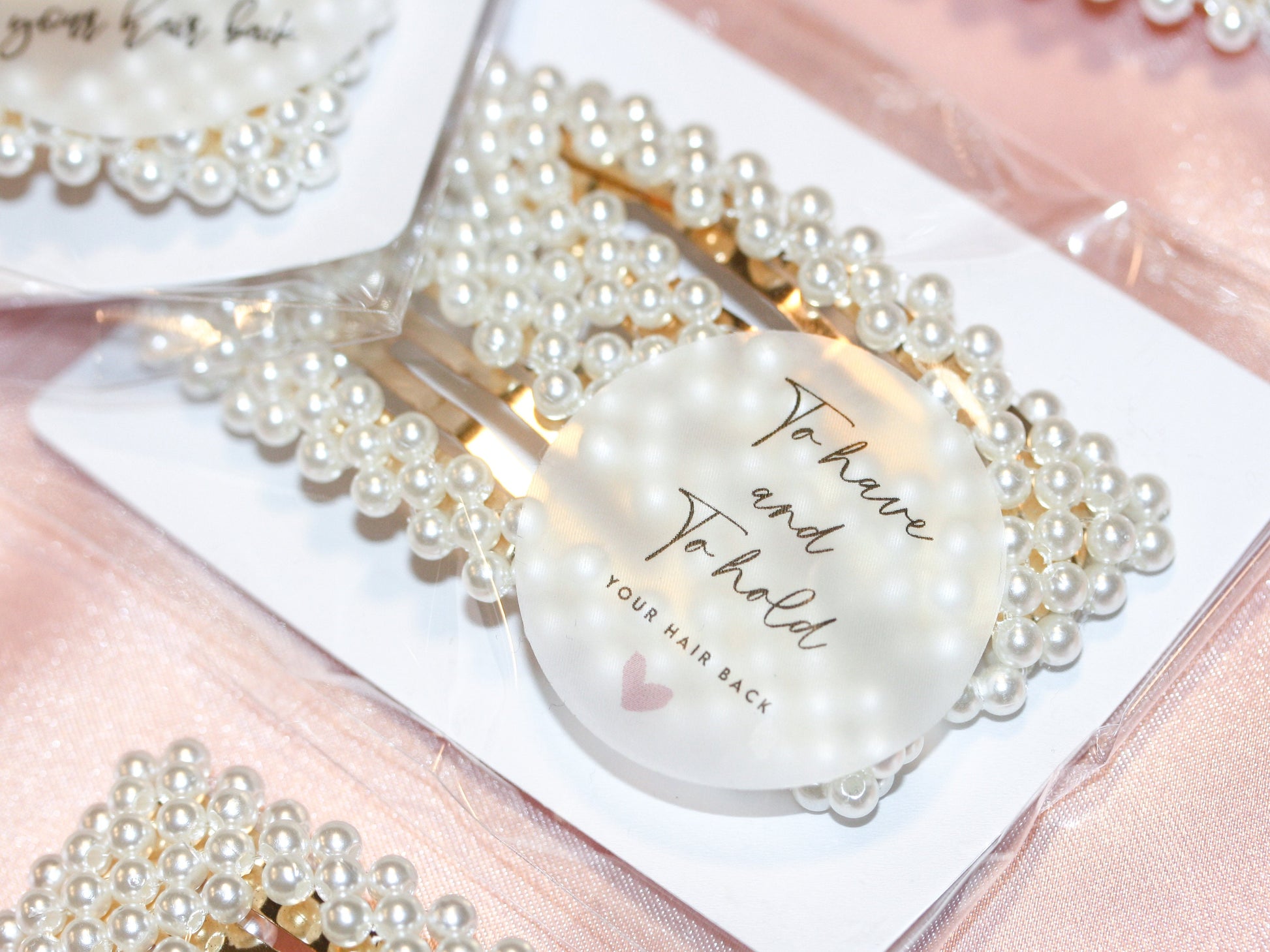 To have and to hold your hair back Pearl Hair Clip Bridesmaid Proposal