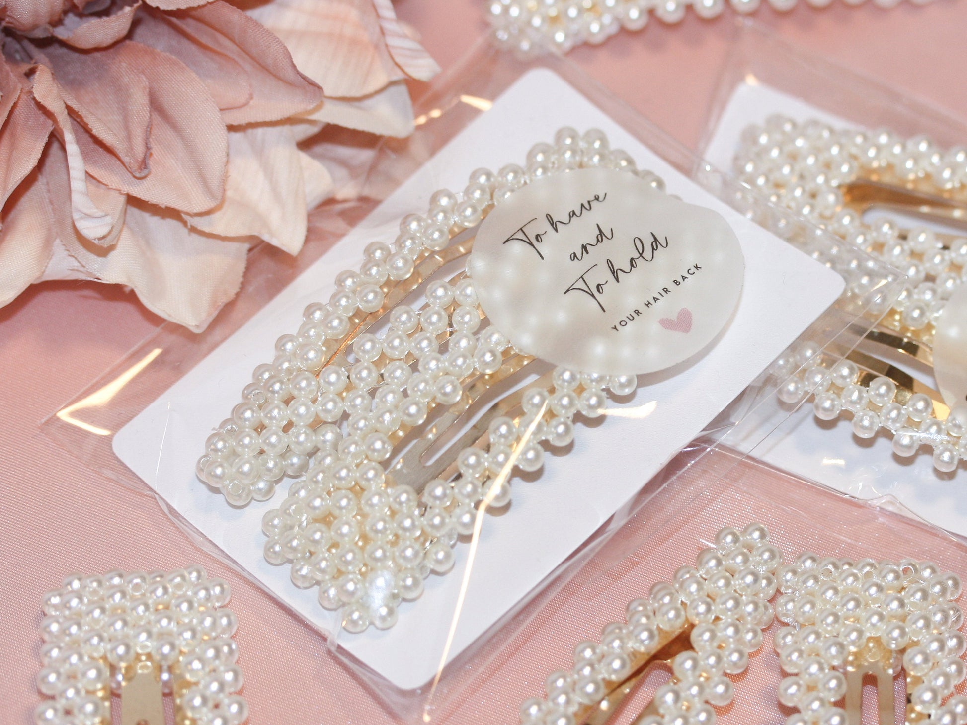 To have and to hold your hair back Pearl Hair Clip Bridesmaid Proposal