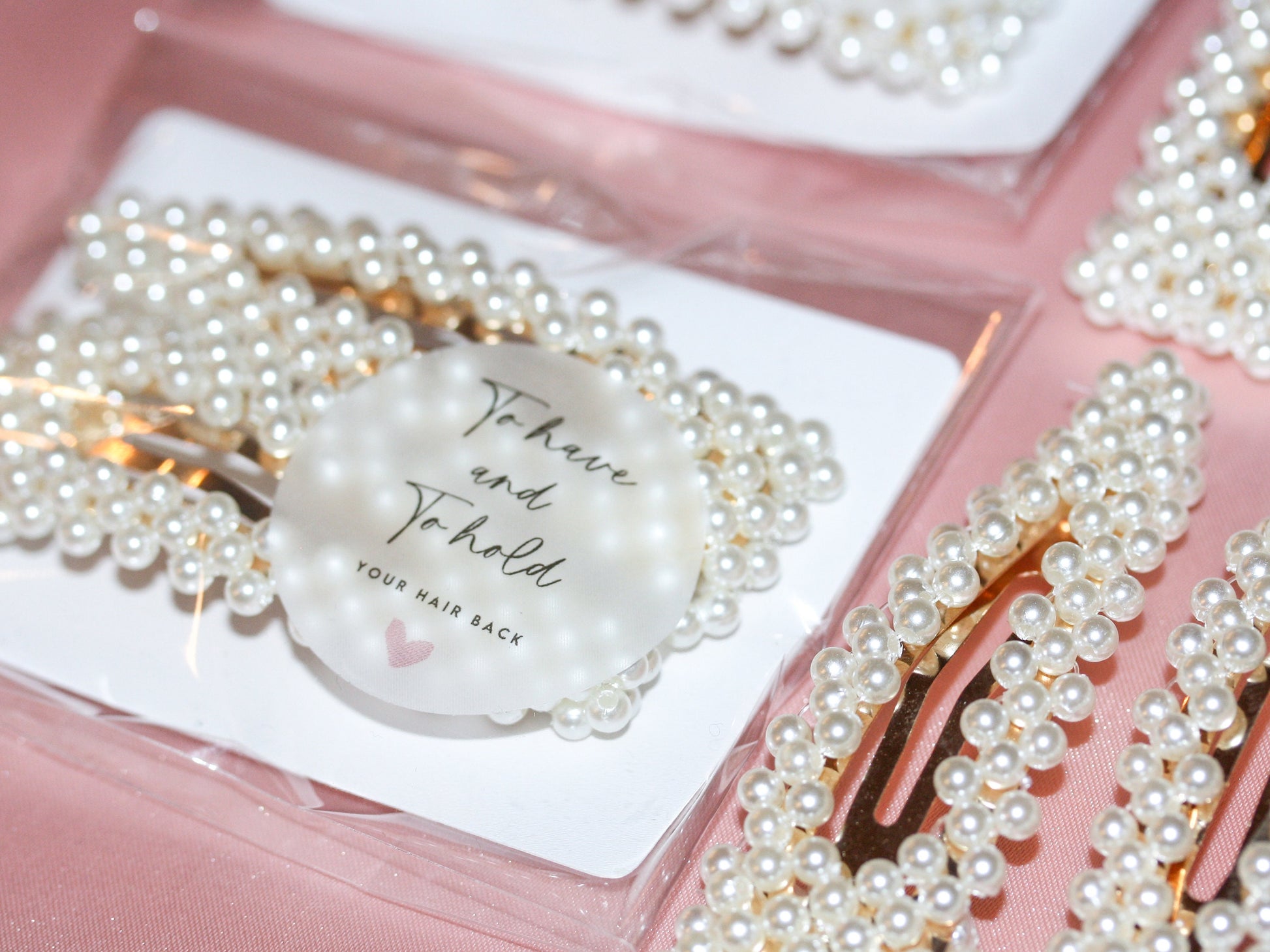 To have and to hold your hair back Pearl Hair Clip Bridesmaid Proposal