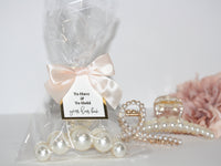 Thumbnail for To have and to hold your hair back gift bag with pearl hair claw clip