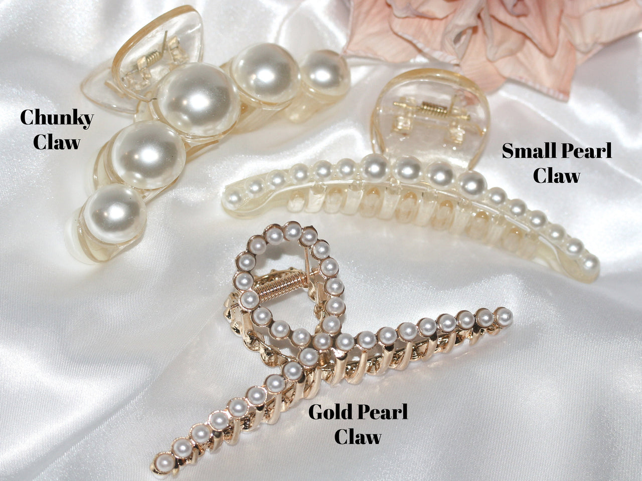 To have and to hold your hair back gift bag with pearl hair claw clip