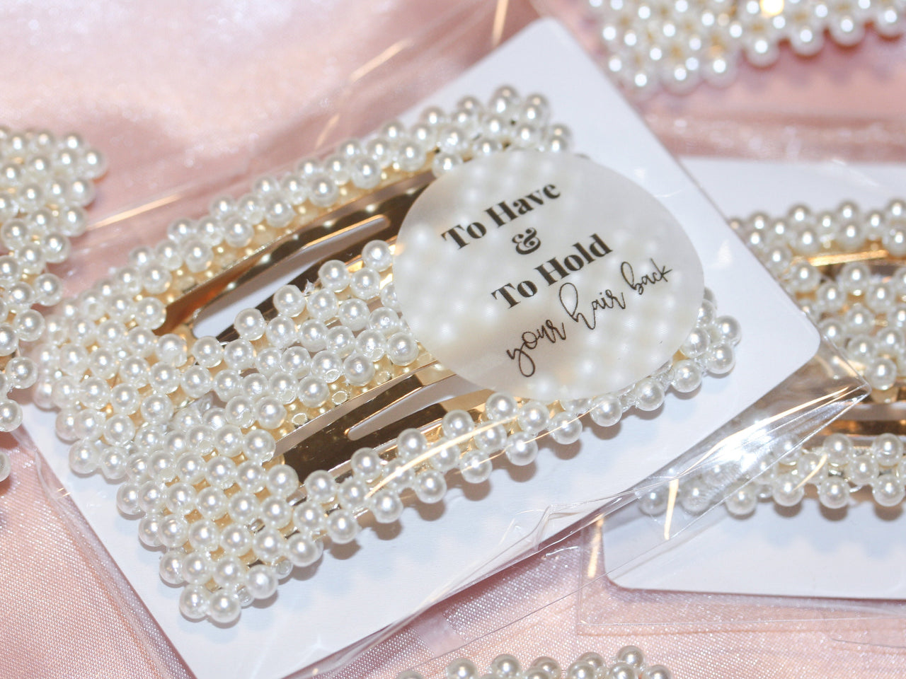 To have and to hold your hair back Pearl Hair Clip Bridesmaid Proposal