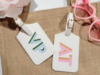 Thumbnail for Personalized Shadow Monogram Vegan Leather Luggage Bag Tag and Passport Holder